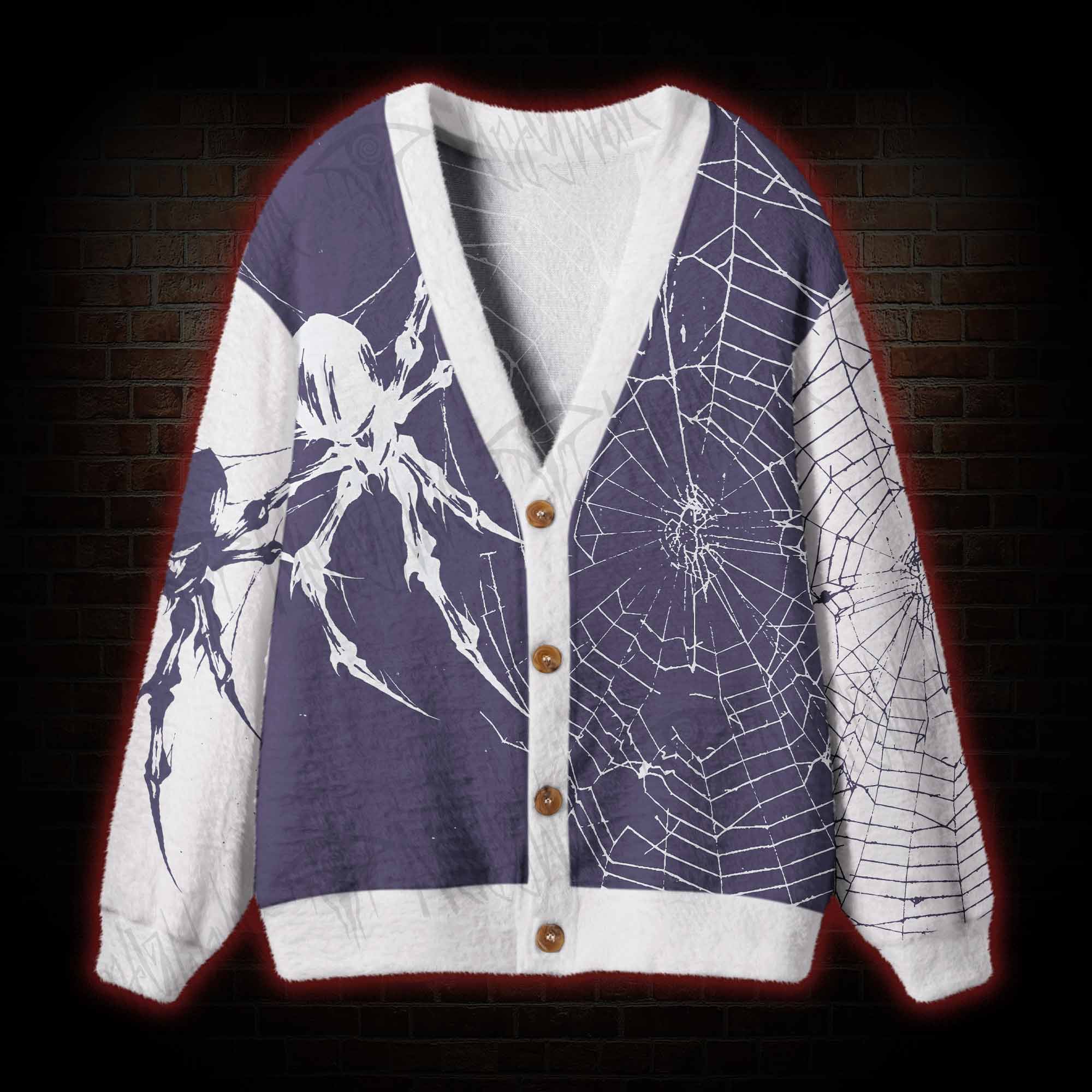 Violet Widow Web Cardigan Sweater