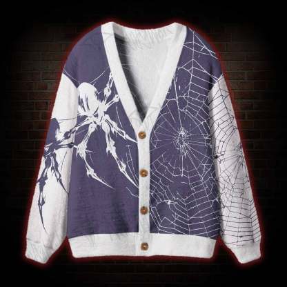 Violet Widow Web Cardigan Sweater