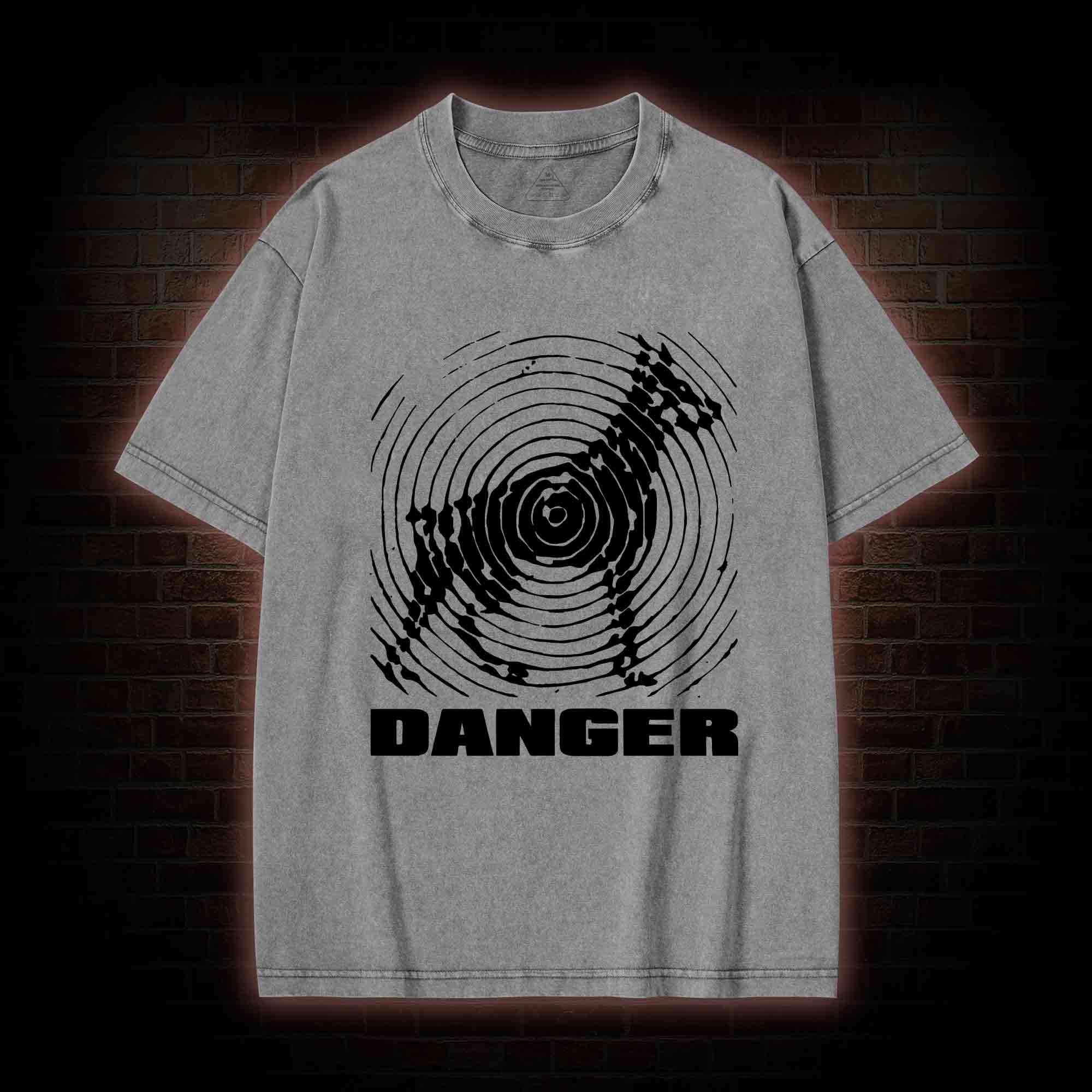 Danger Sign Washed T-shirt