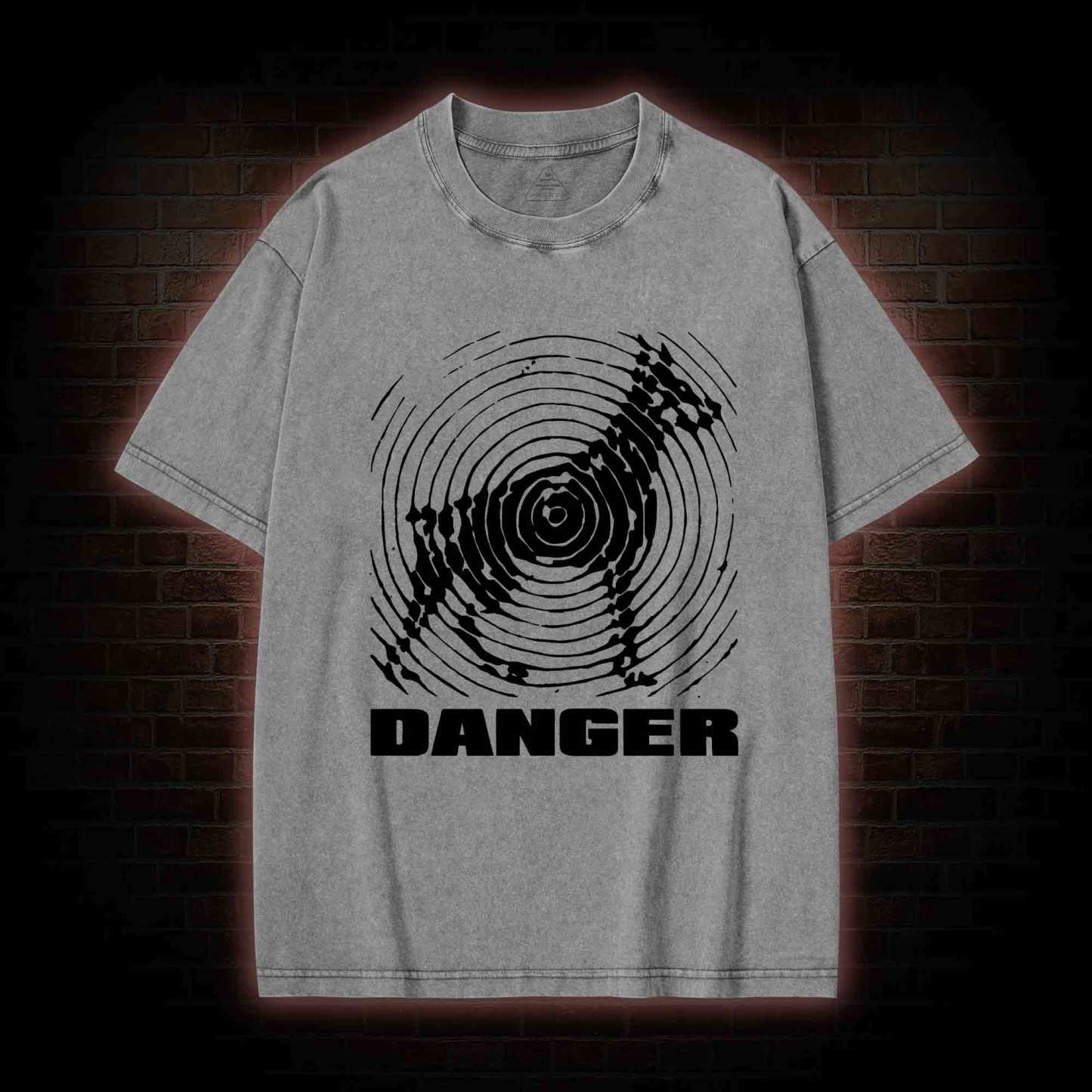 Danger Sign Washed T-shirt