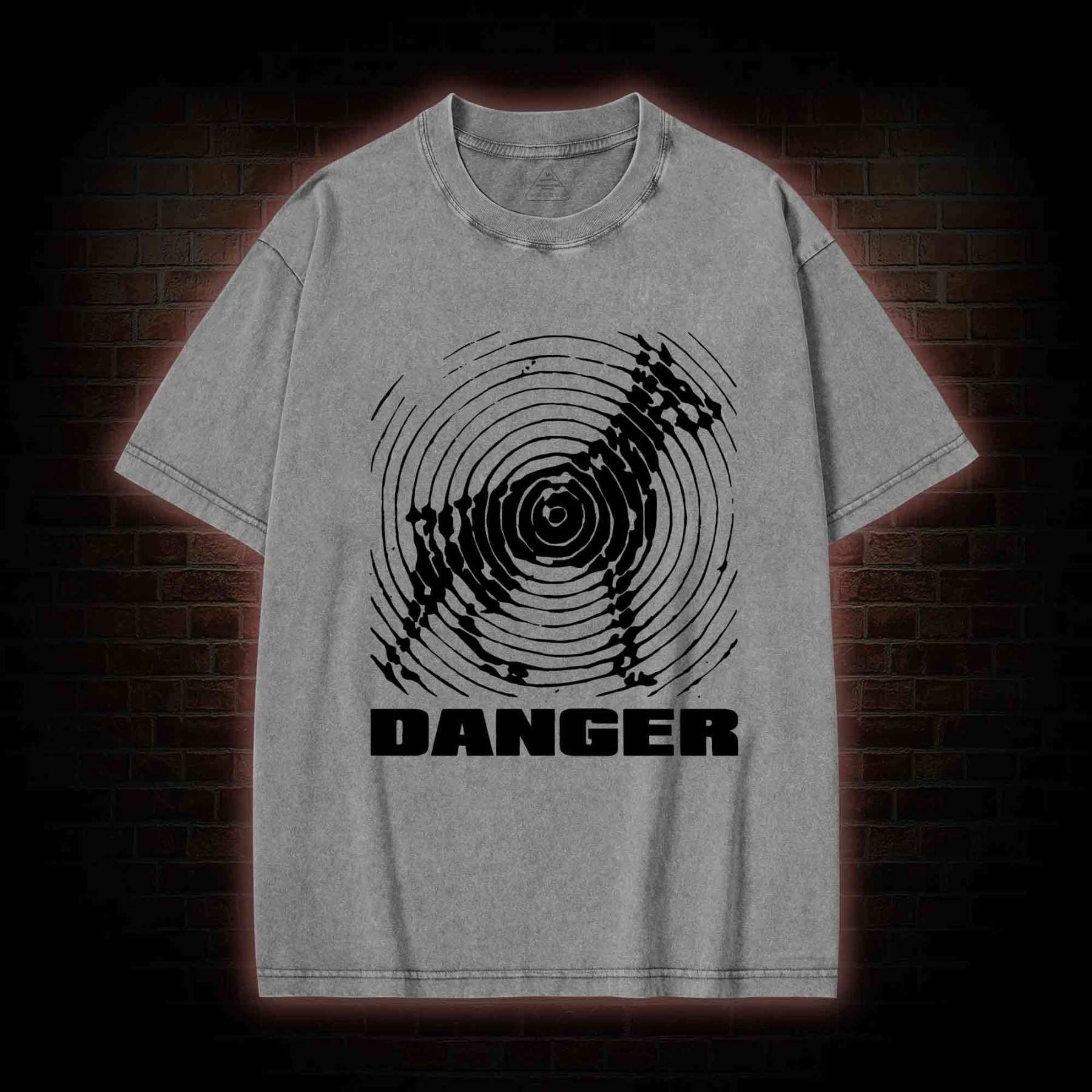 Danger Sign Washed T-shirt