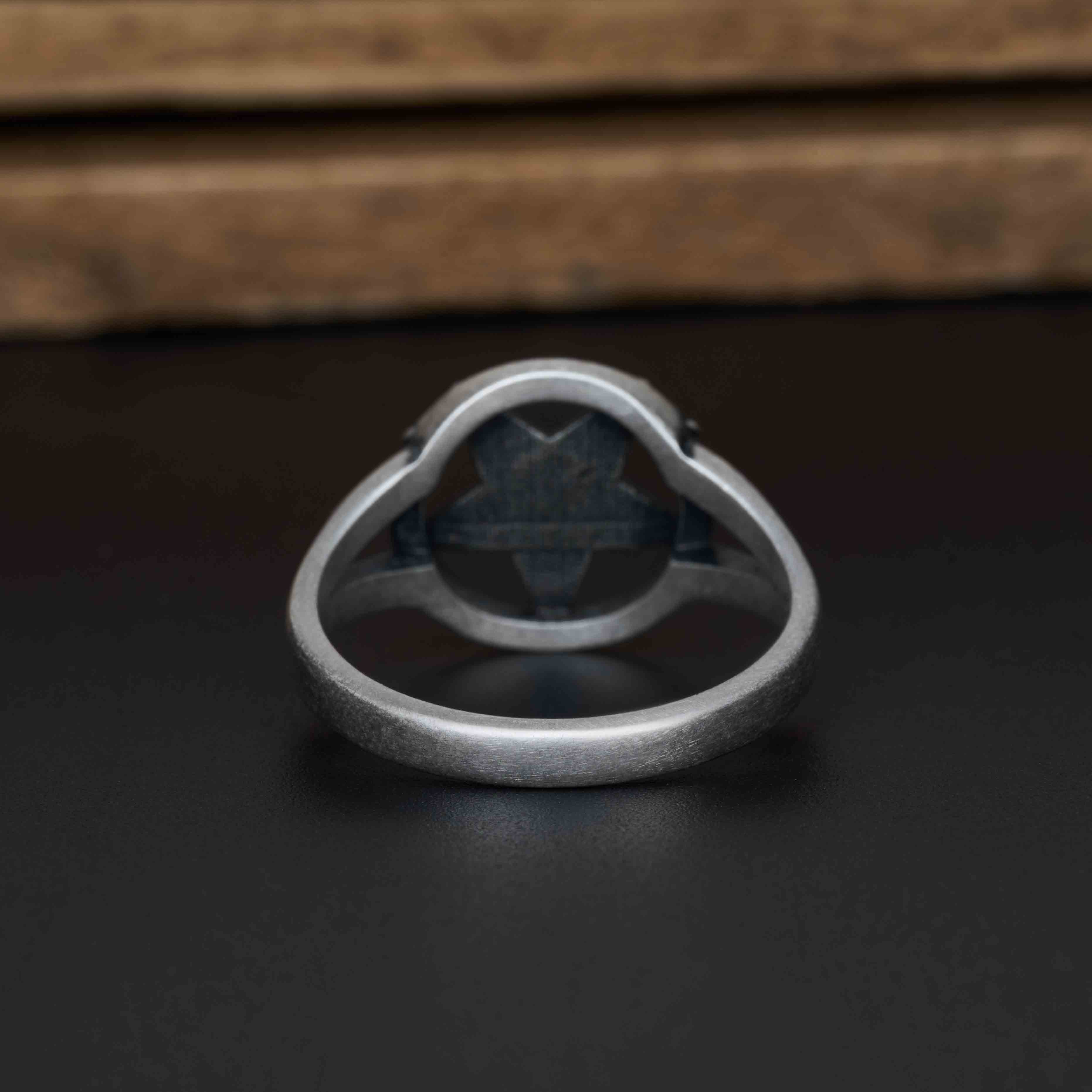 Baphomet Occult Sterling Silver Ring