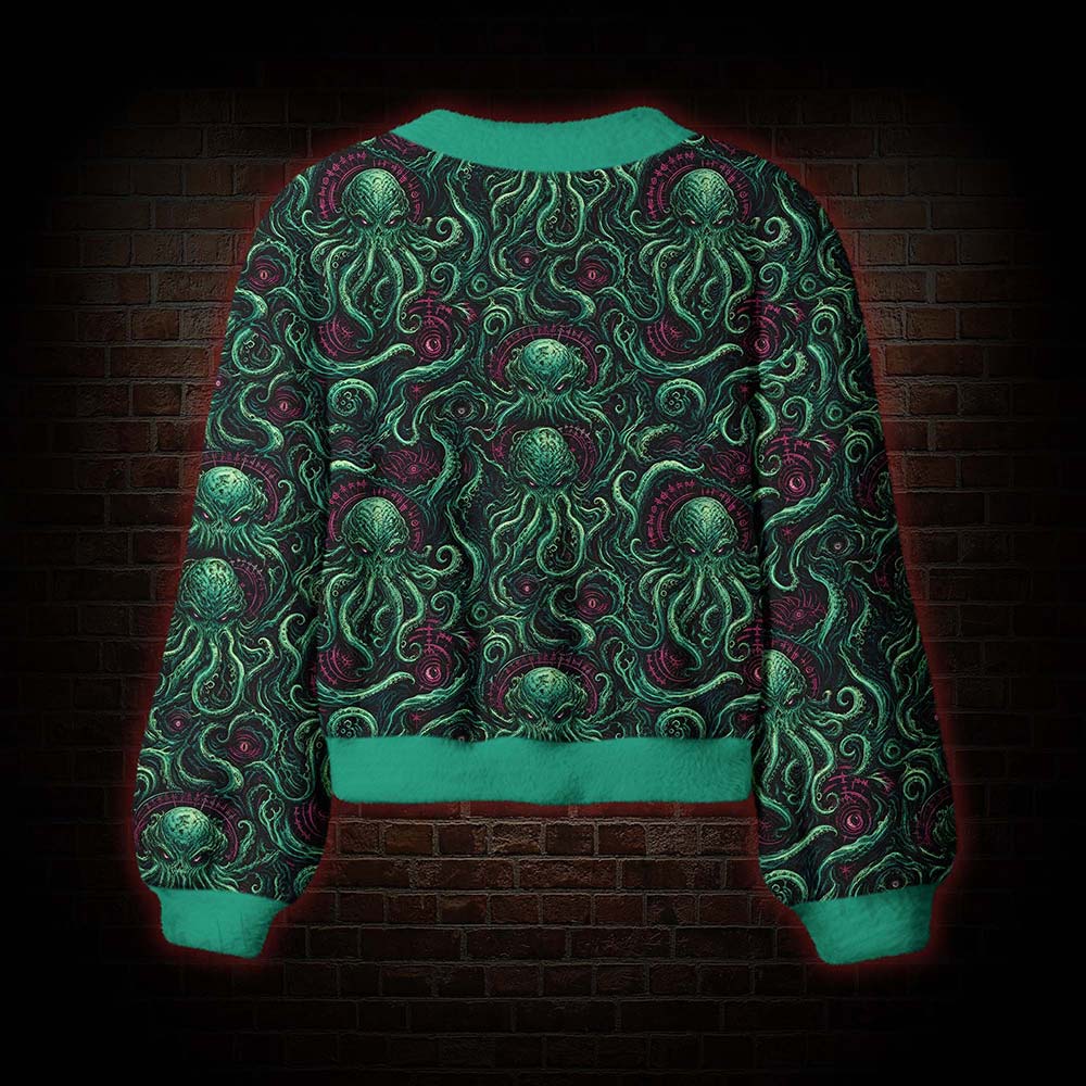 Emerald Cthulhu Women's Cardigan Sweater