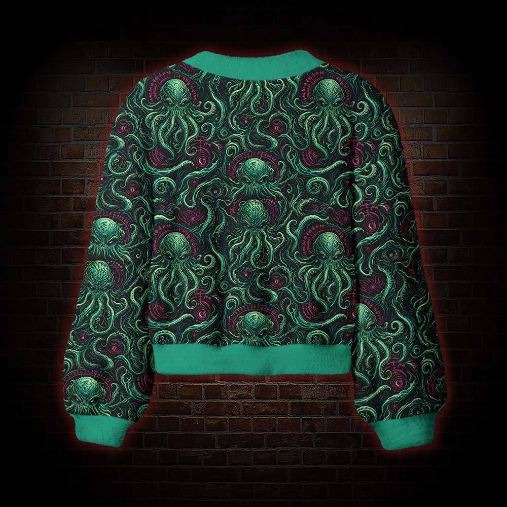 Emerald Cthulhu Women's Cardigan Sweater