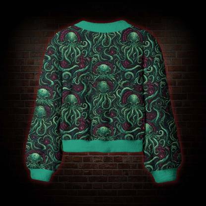 Emerald Cthulhu Women's Cardigan Sweater