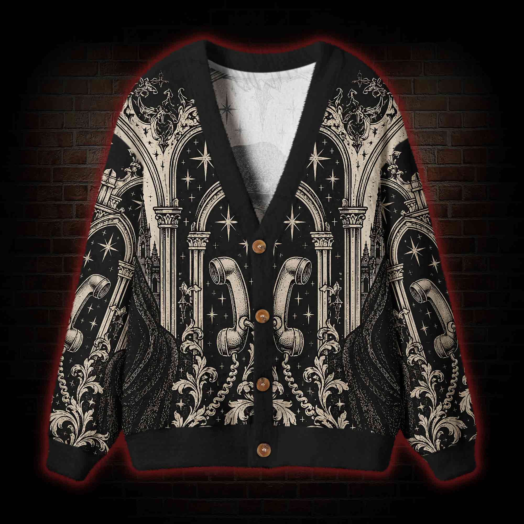 Gothic Cathedral Cardigan Sweater