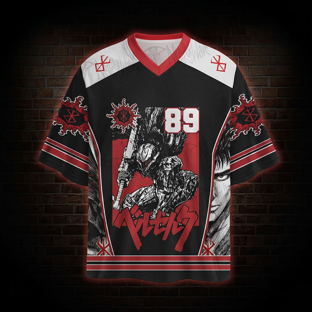 Vintage Black Swordsman Oversized Jersey