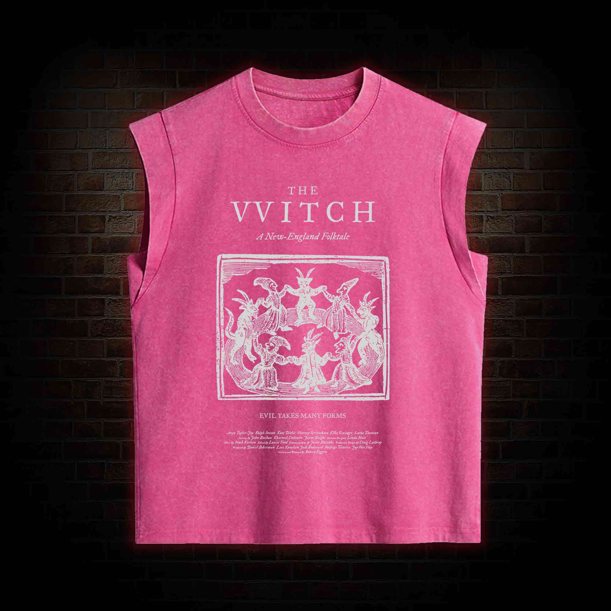 The Witch Retro Horror Folk Women's Washed Tank Top