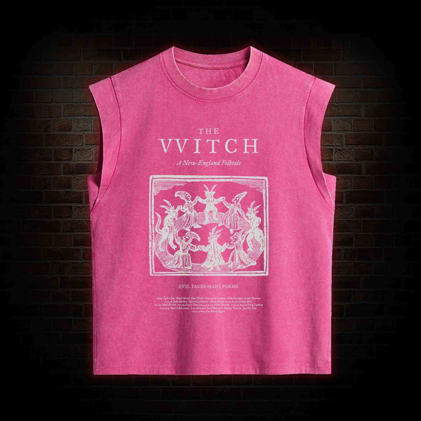 The Witch Retro Horror Folk Women's Washed Tank Top