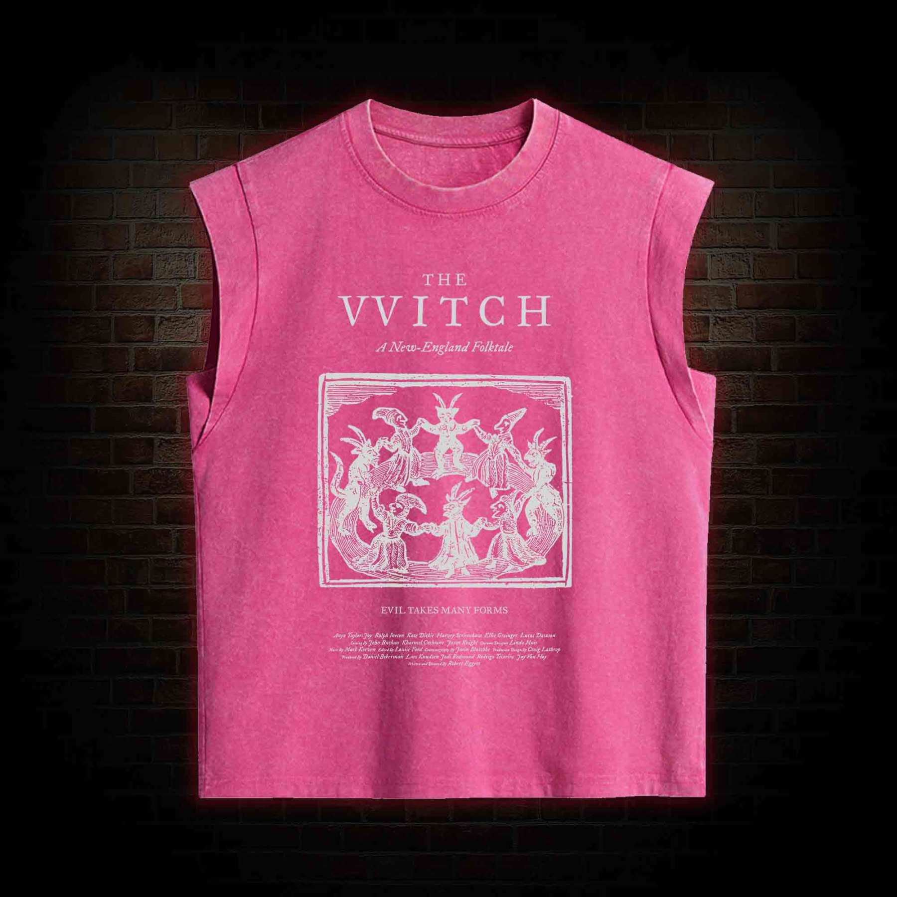 The Witch Retro Horror Folk Women's Washed Tank Top