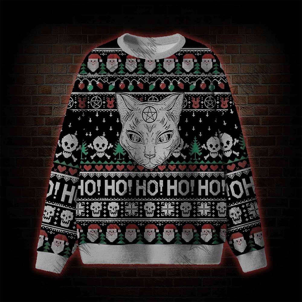 Goth Cat Ugly Sweatshirts