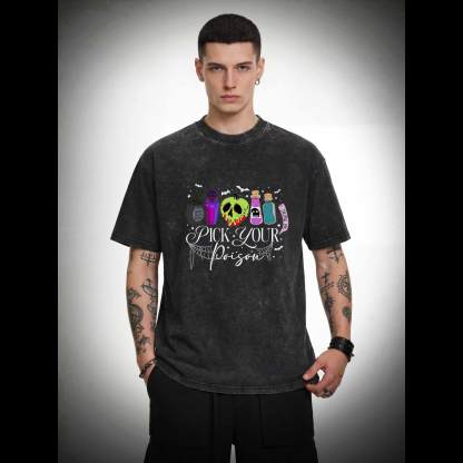 Pick Your Poison Halloween Washed T-shirt
