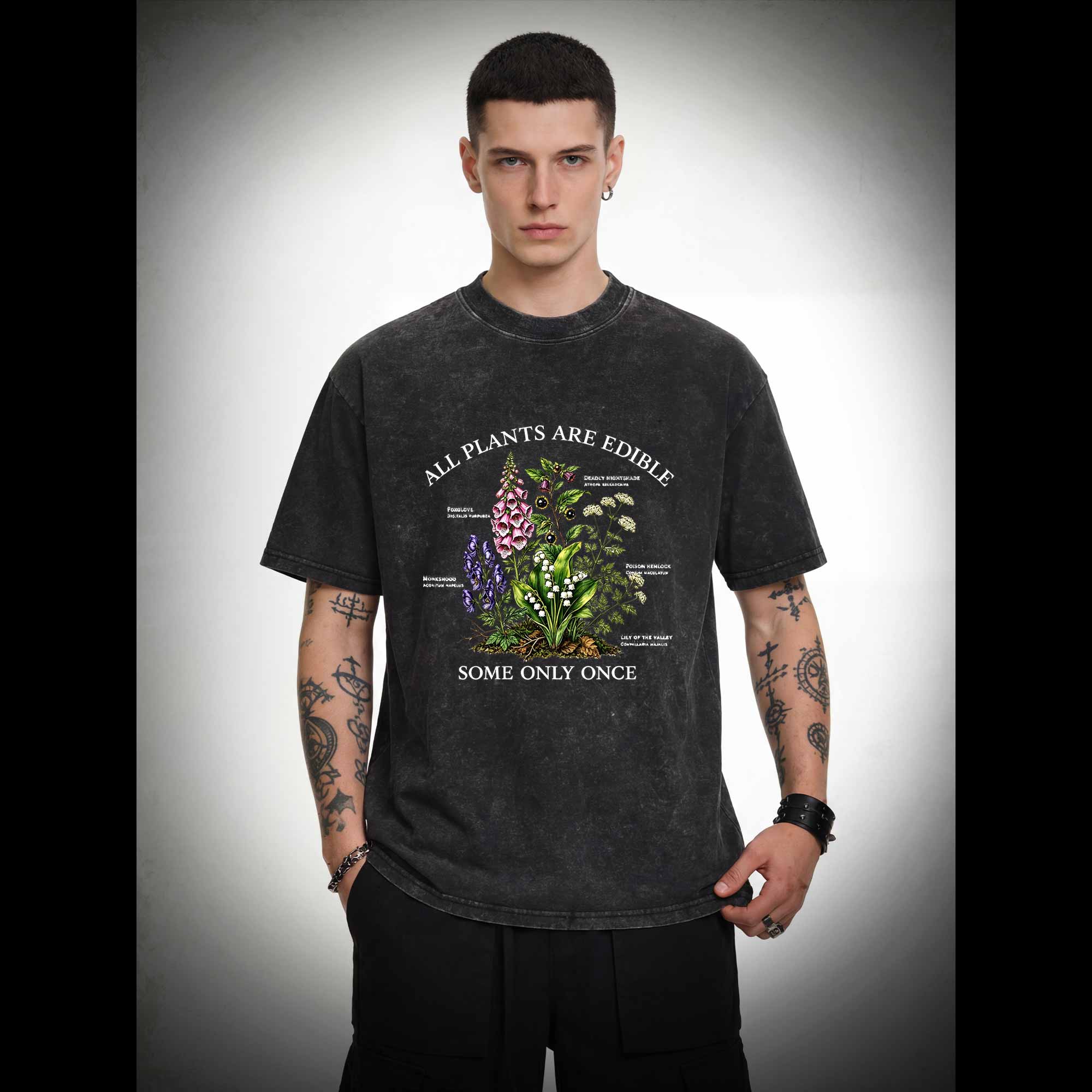 All Plants are Edible Some Only Once Washed T-shirt