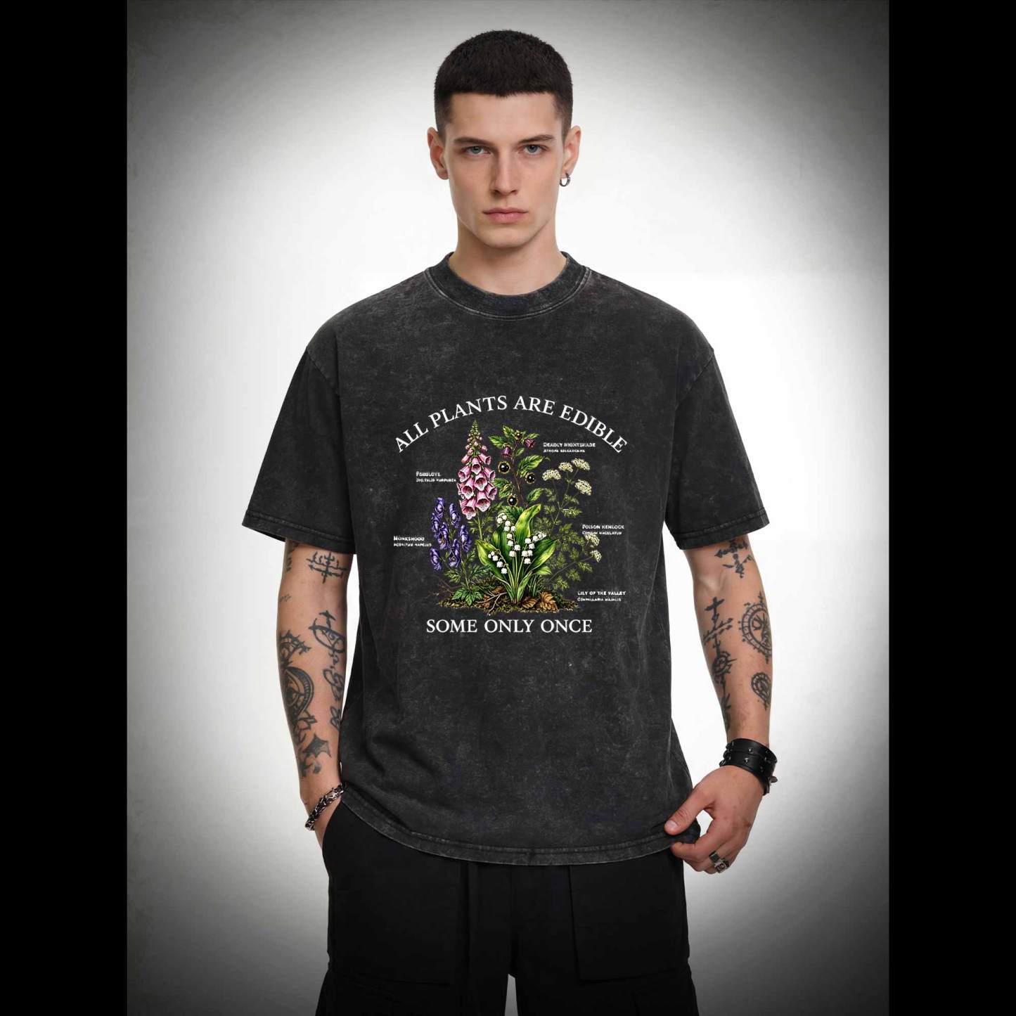All Plants are Edible Some Only Once Washed T-shirt