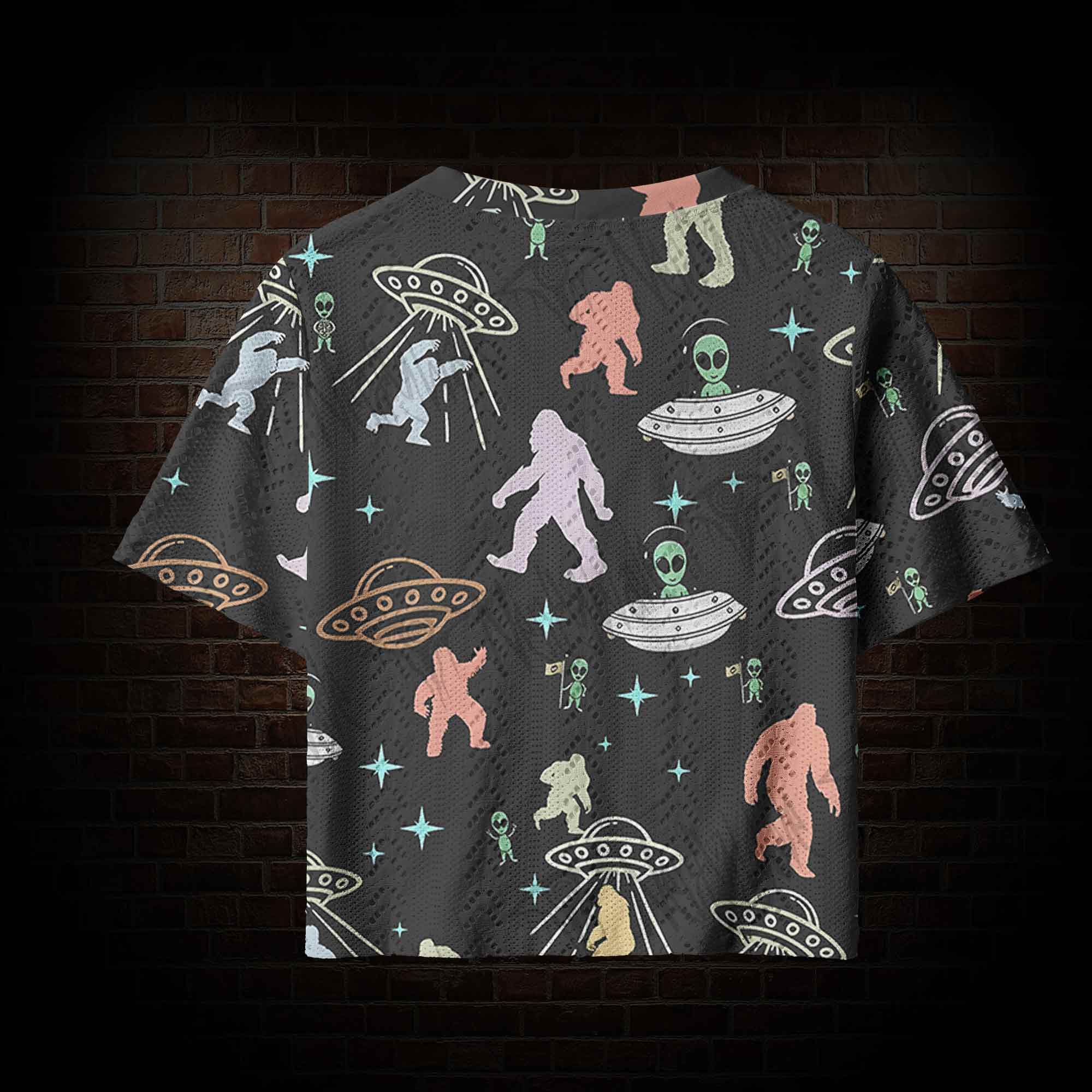  Bigfoot and Alien Party Pointelle Cardigan