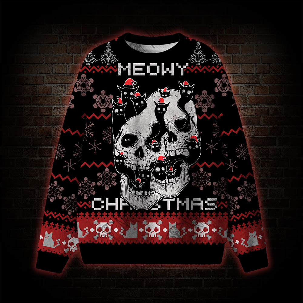 Meowy Christmas Ugly Sweatshirts