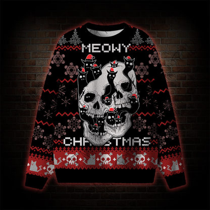 Meowy Christmas Ugly Sweatshirts