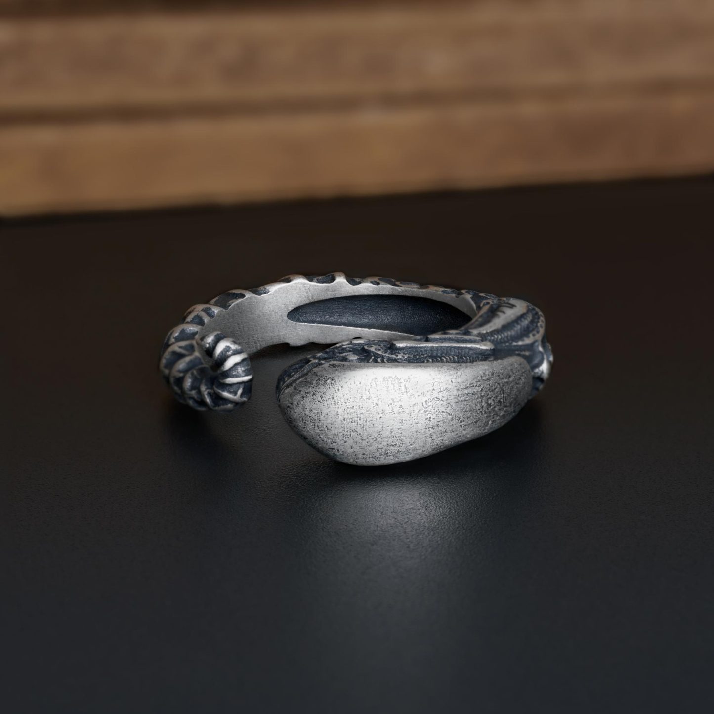 Aliens Silver Band Ring