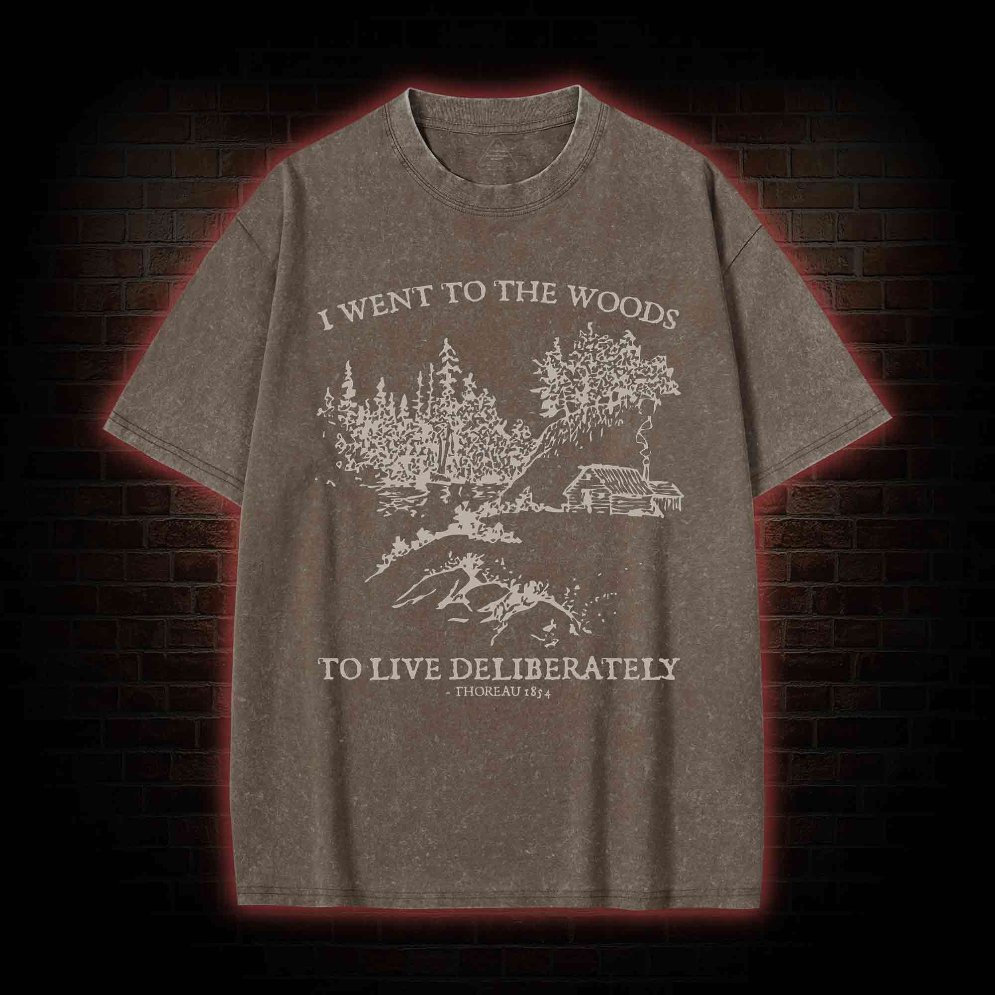 I Went To The Woods Washed T-Shirt