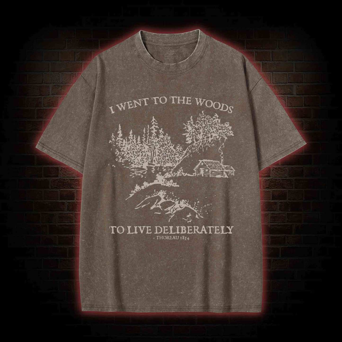 I Went To The Woods Washed T-Shirt