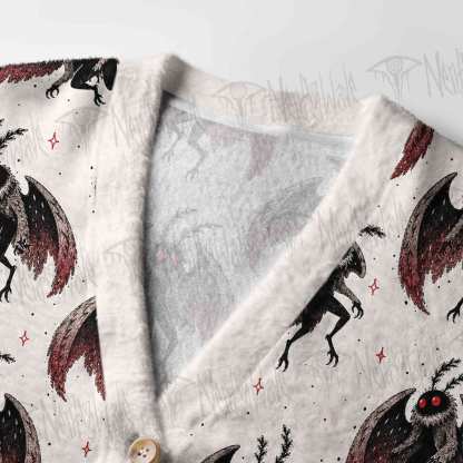 Mothman Creature Women's Cardigan Sweater