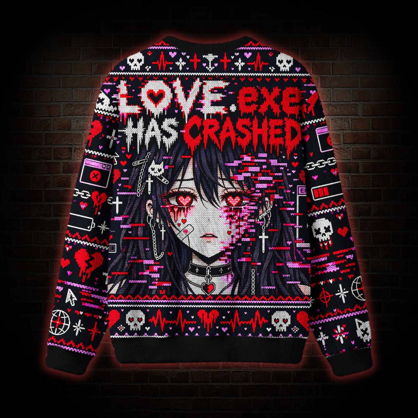 Love Exe has Crashed Ugly Sweatshirts