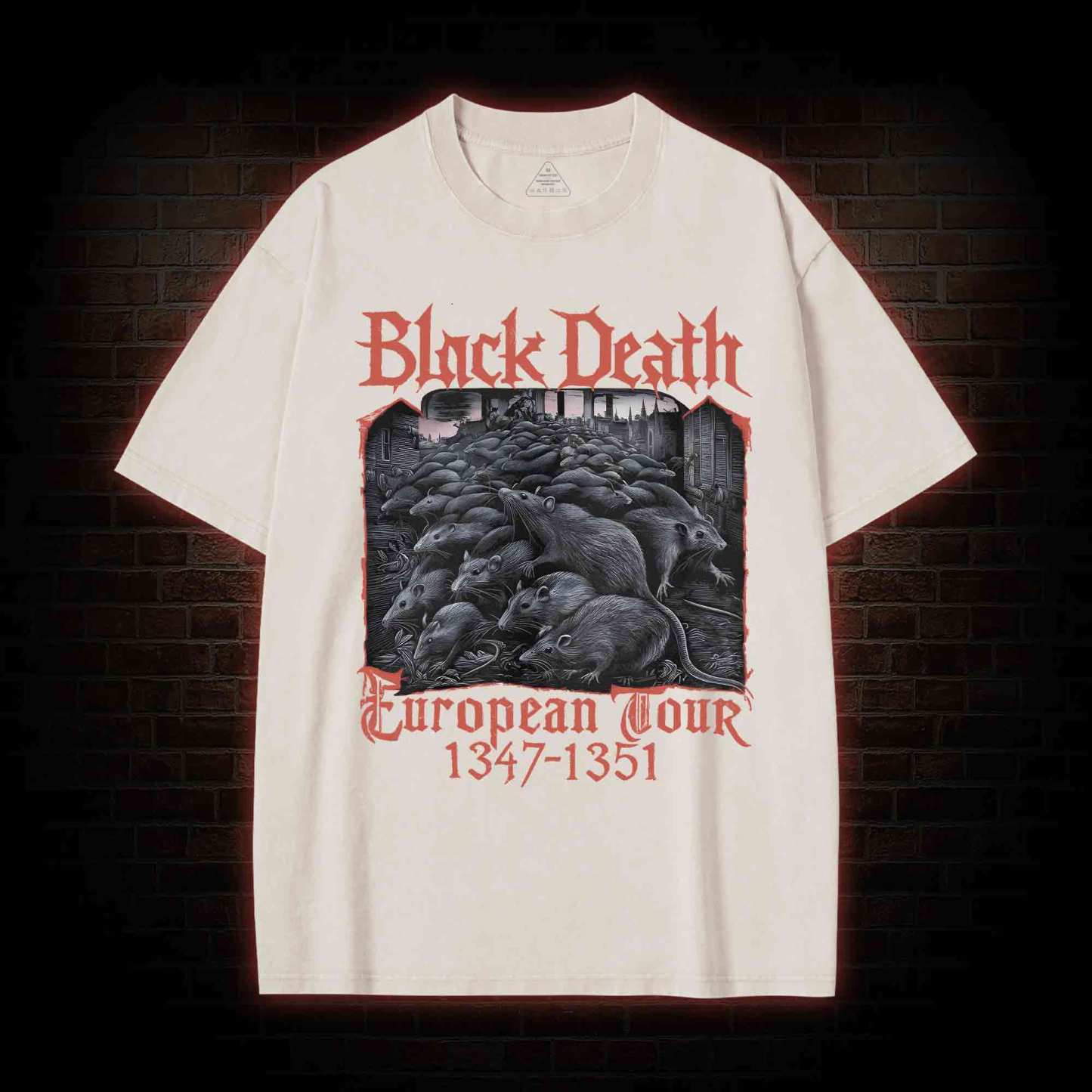 Vintage Black Death European Tour Washed T-shirt
