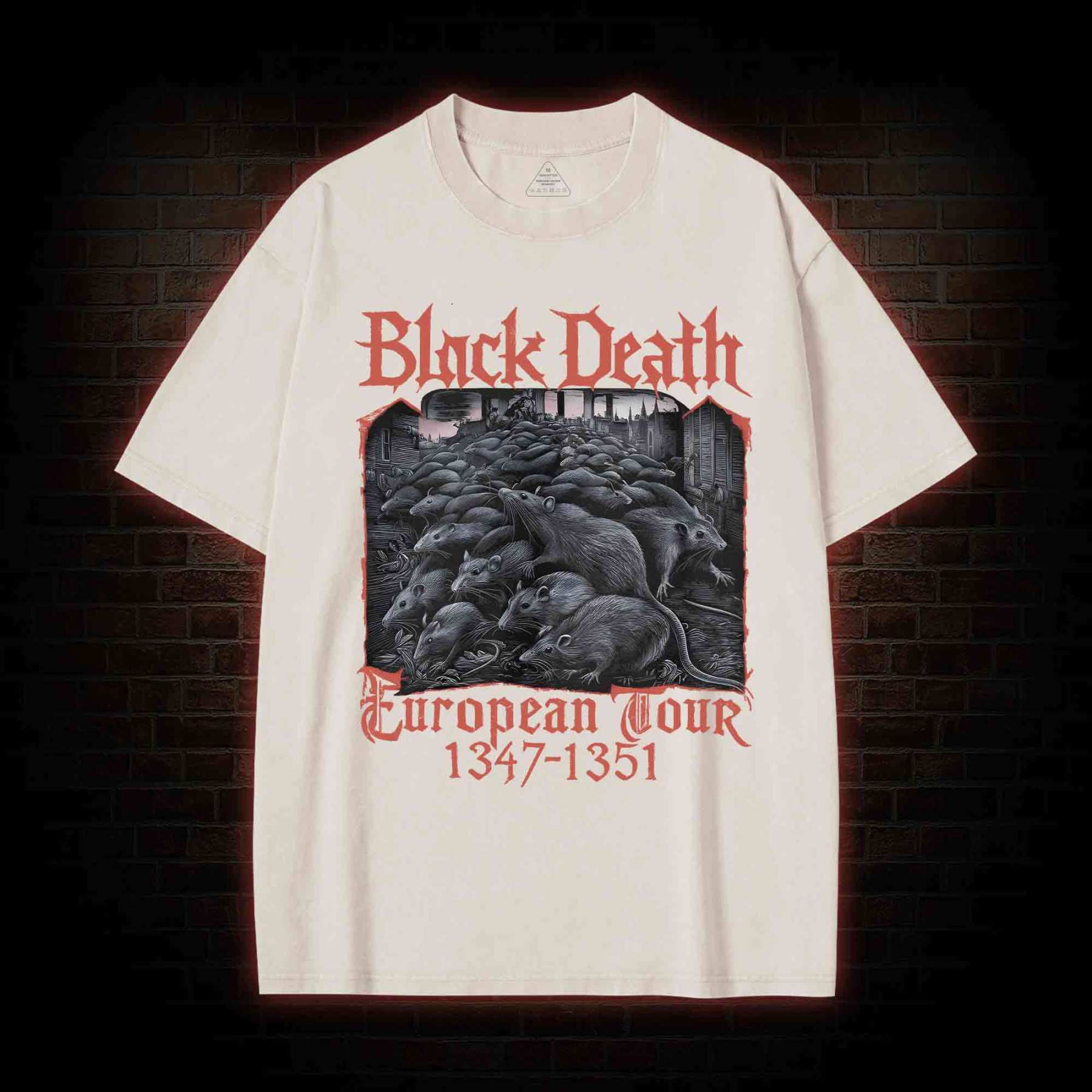 Vintage Black Death European Tour Washed T-shirt