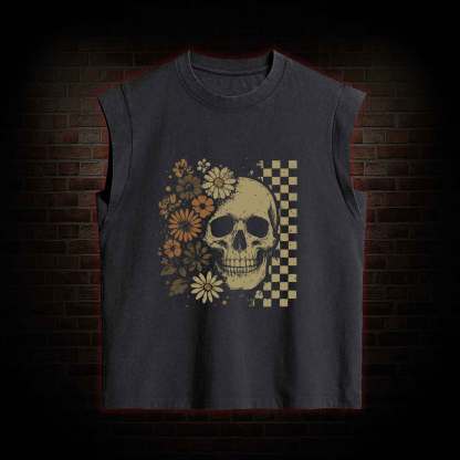 Vintage Skull Women's Washed Tank Top