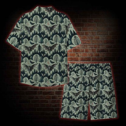 Home of the Mothman Lightweight Hawaiian Shirt