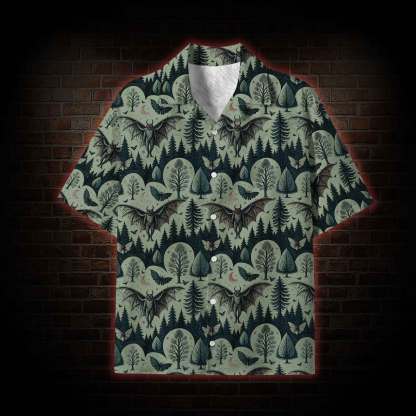 Home of the Mothman Lightweight Hawaiian Shirt