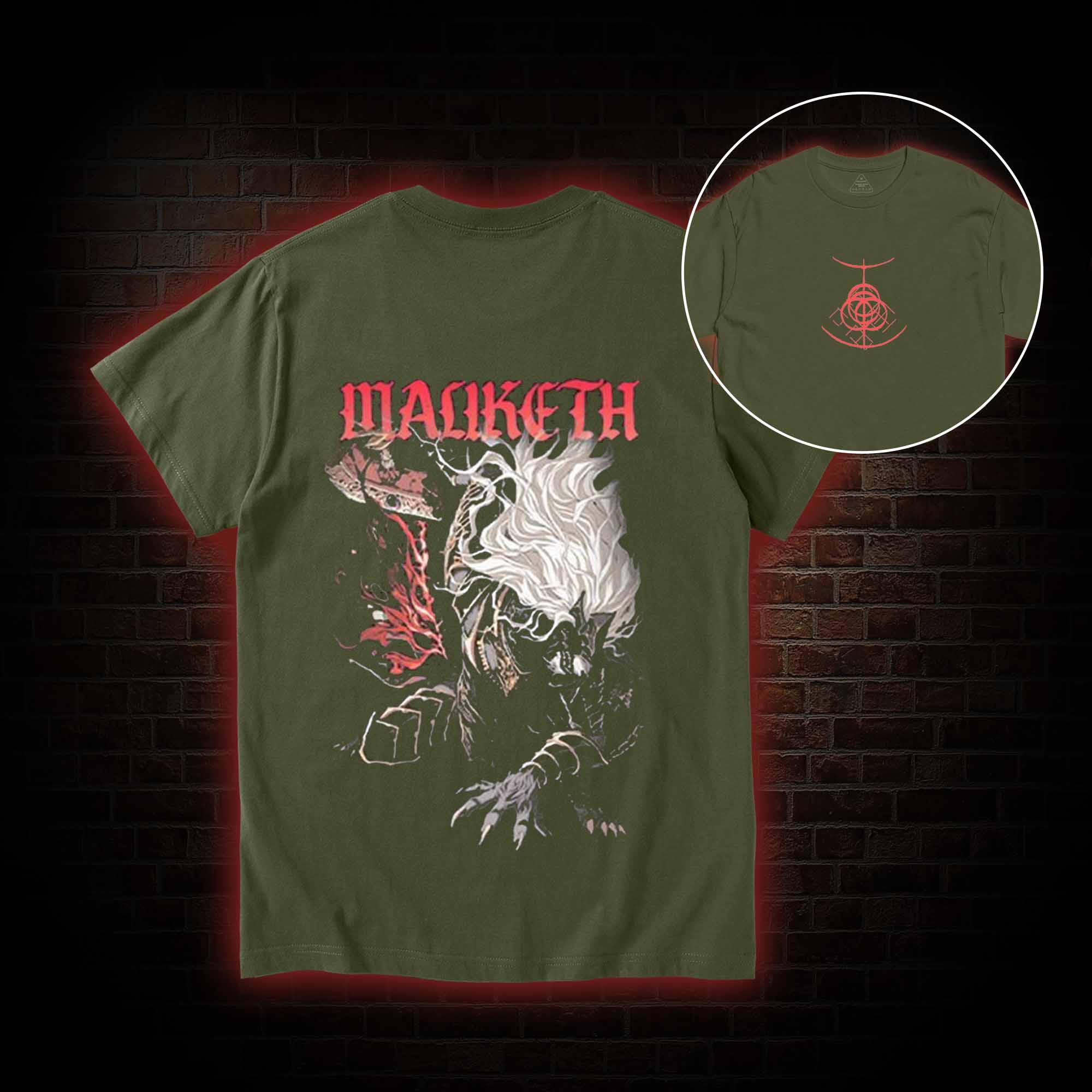 O, Death Become My Blade Once More Back Print T-Shirt