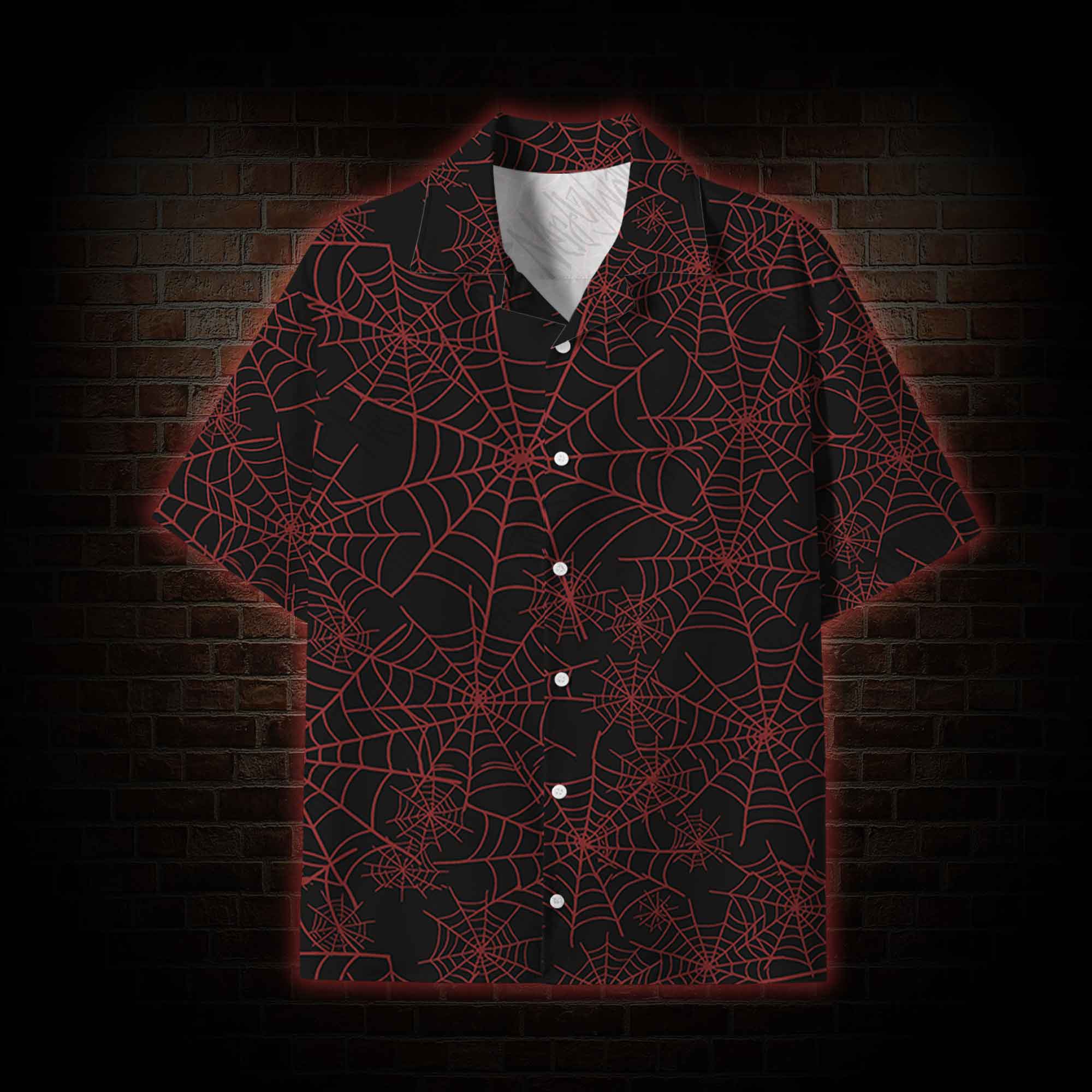  Spider Web Lightweight Hawaiian Shirt