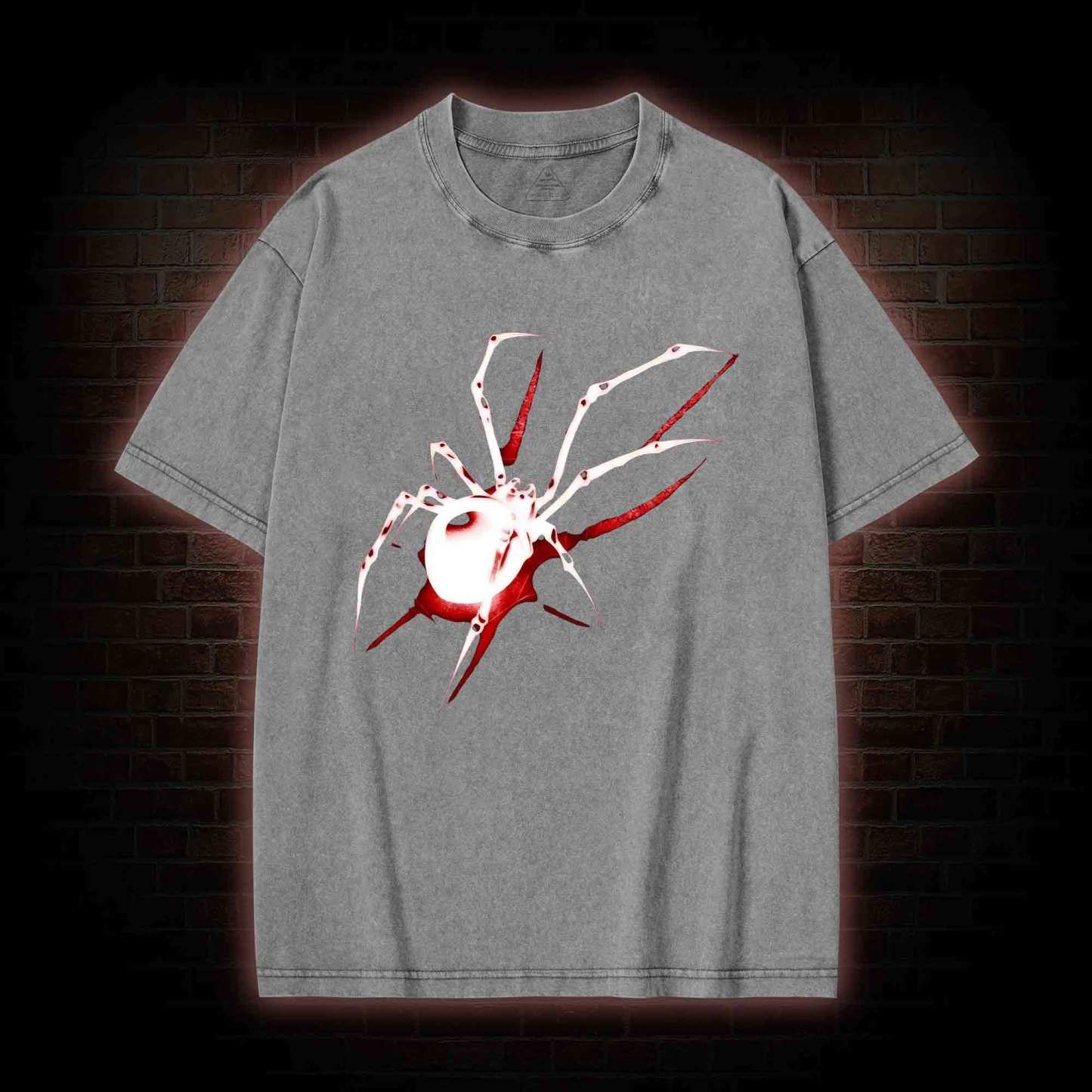 Spider Design Washed T-shirt