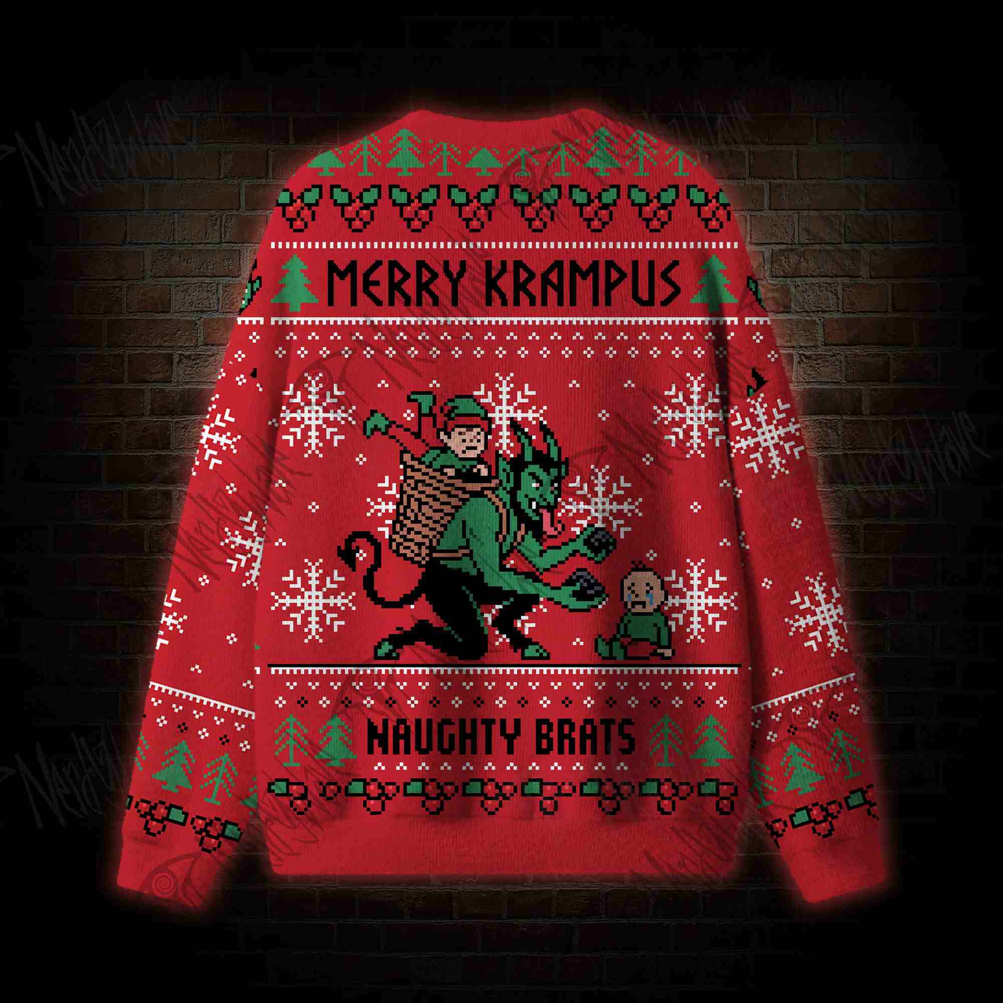 Merry Krampus Brats Ugly Sweatshirts