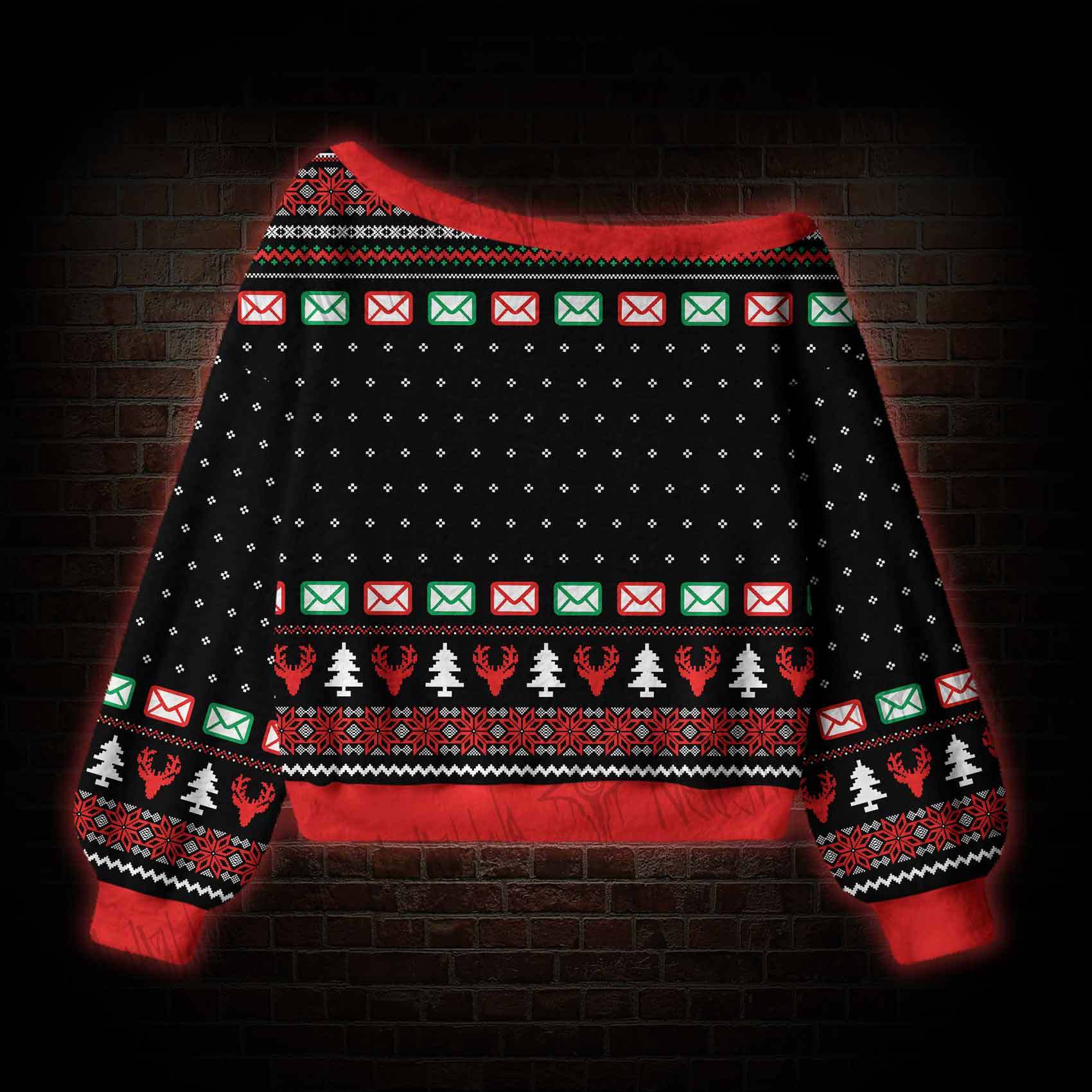 Your Email Did Not Find Me Well Off Shoulder Ugly Sweater