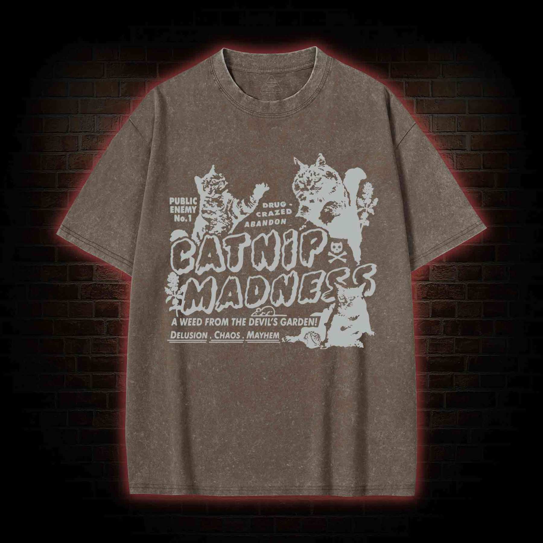 Catnip Madness Washed T-shirt