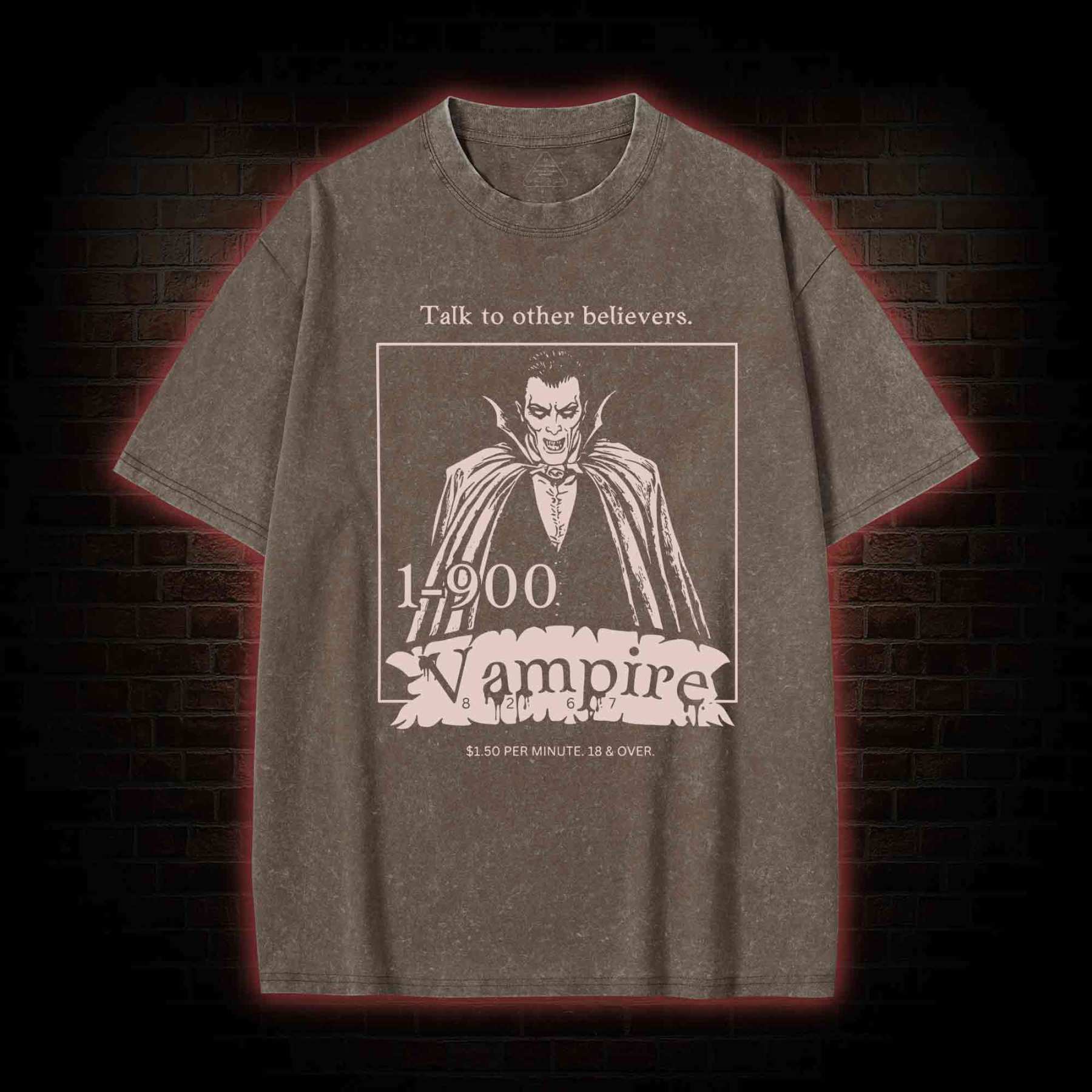 1-900 Vampire Washed T-shirt
