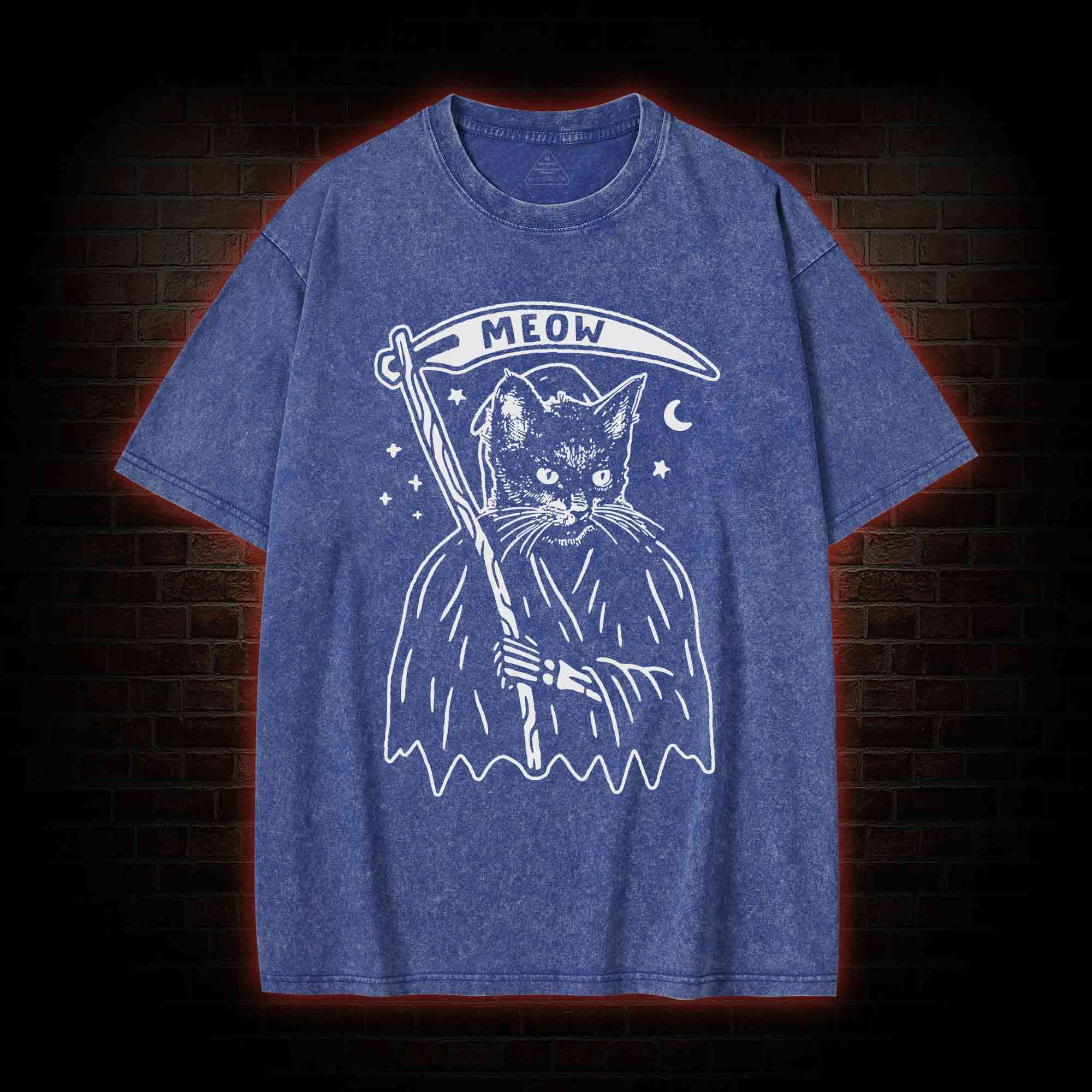 Death Meow Washed T-shirt