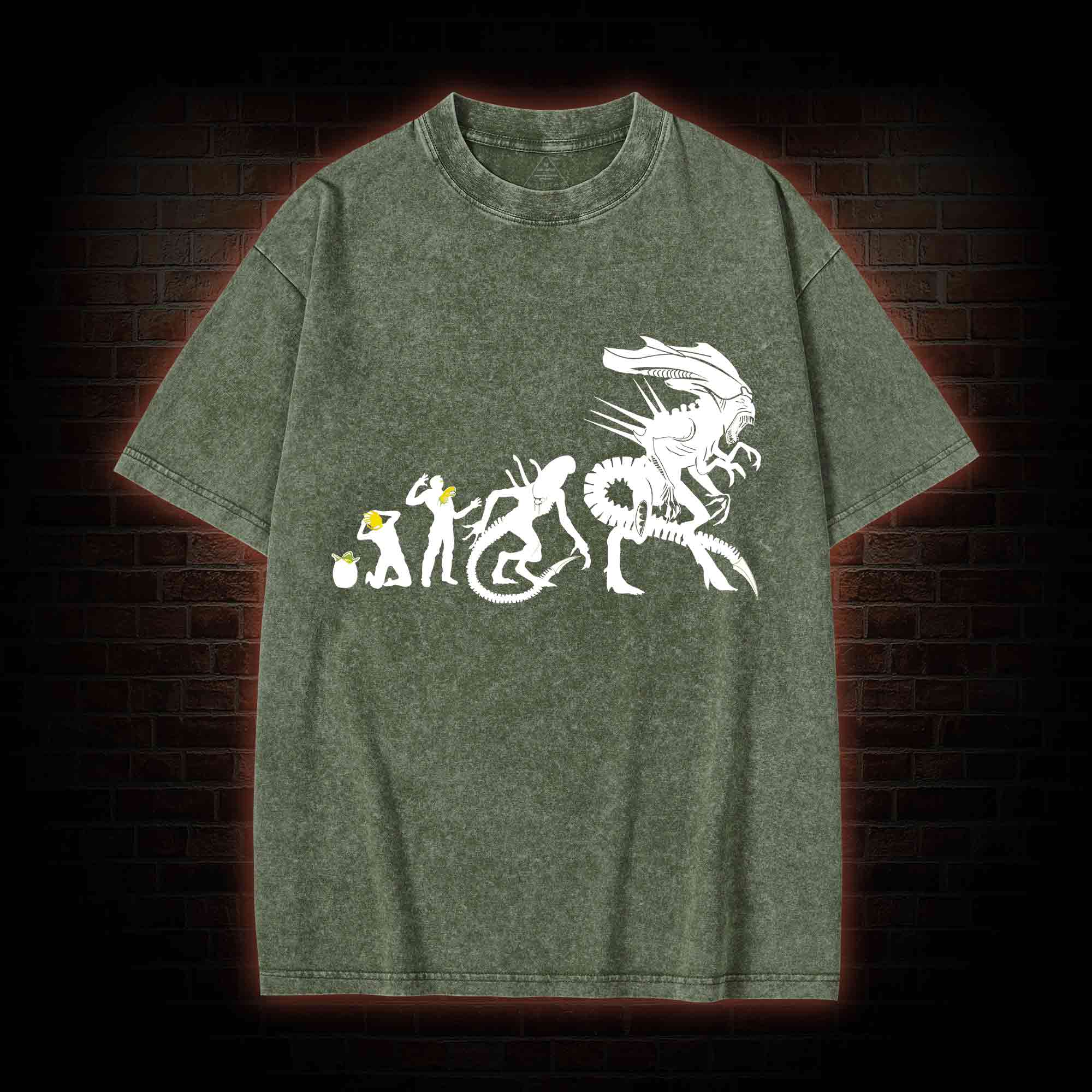Alien Evolution Washed T-shirt