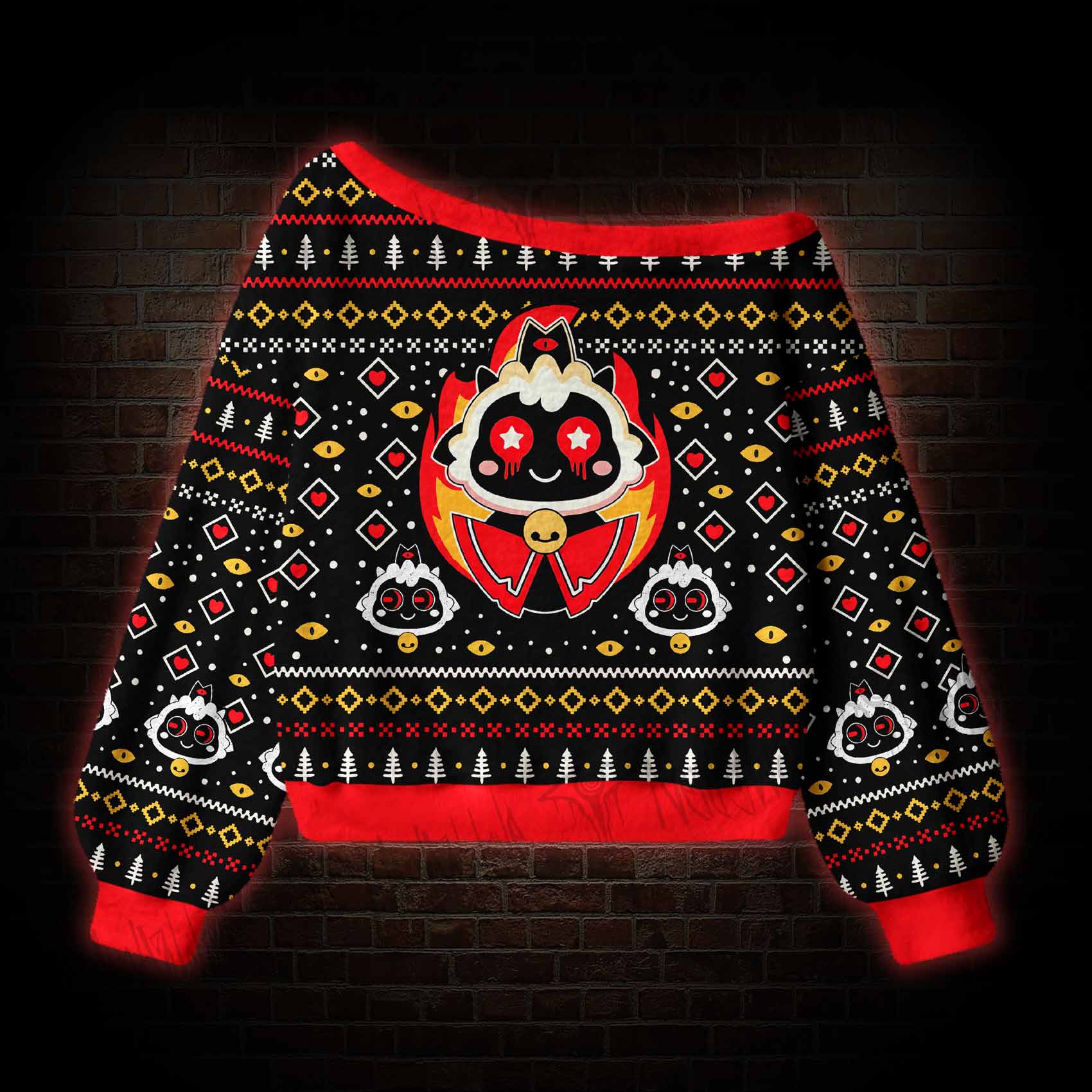Cult of the Lamb Off Shoulder Ugly Sweater