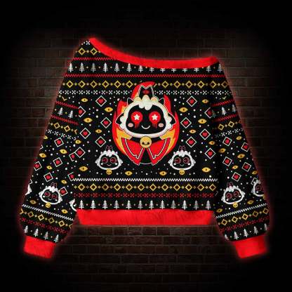 Cult of the Lamb Off Shoulder Ugly Sweater