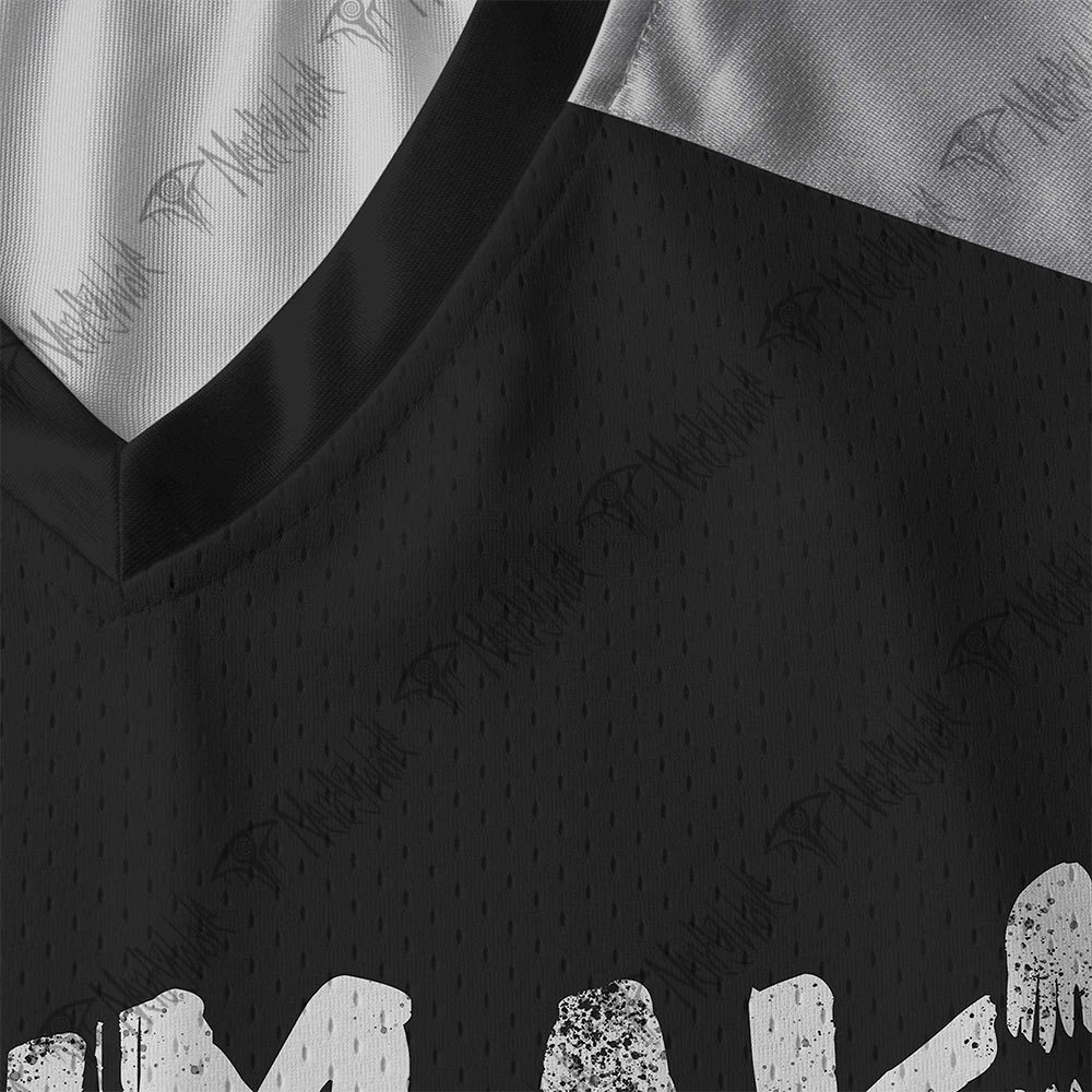 Horror Eyeball V-Neck Long Sleeve Jersey