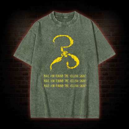 Have you found the Yellow Sign Washed T-shirt