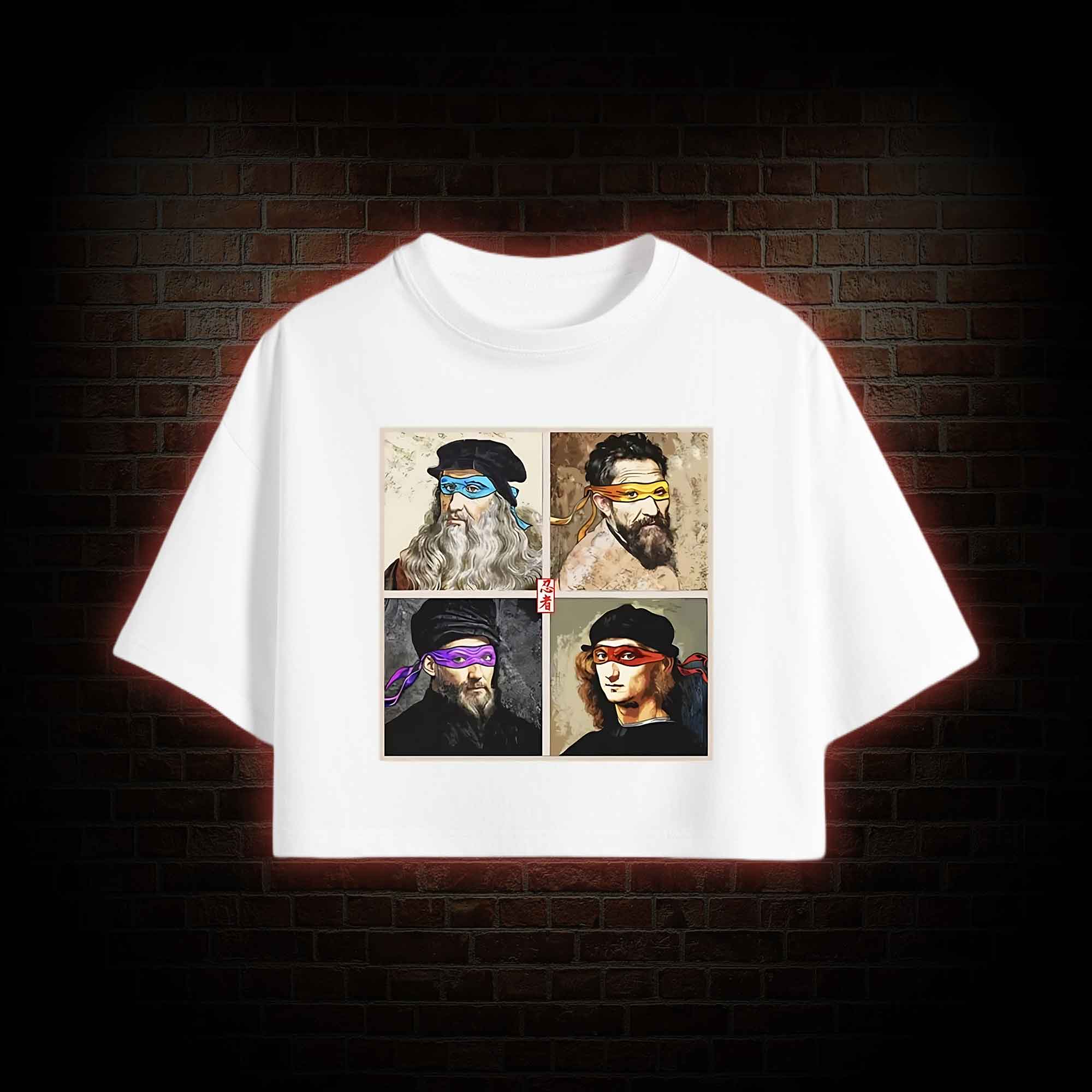 Masters of the Renaissance in the Light Crop Top