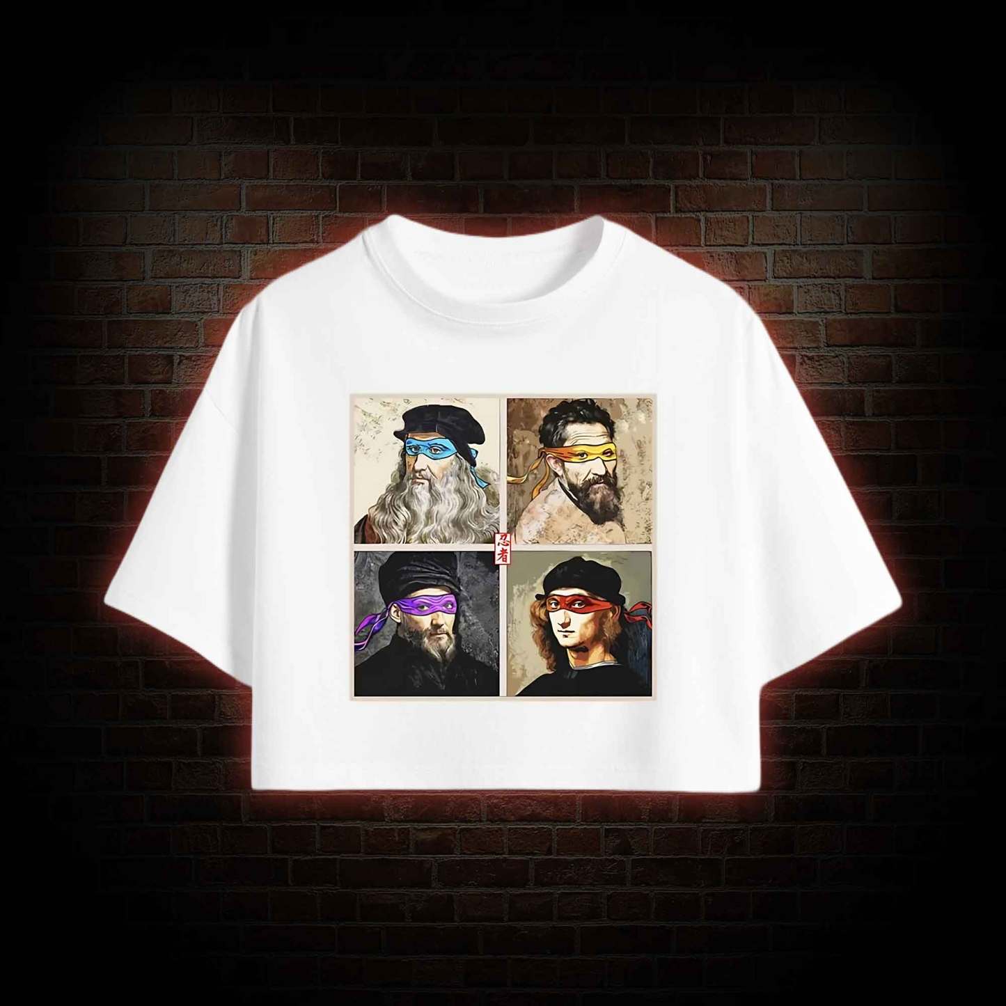 Masters of the Renaissance in the Light Crop Top