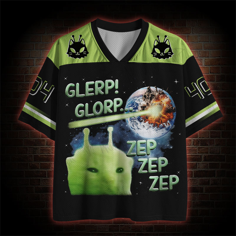 Glerp Glorp Alien Cat Mesh Jersey