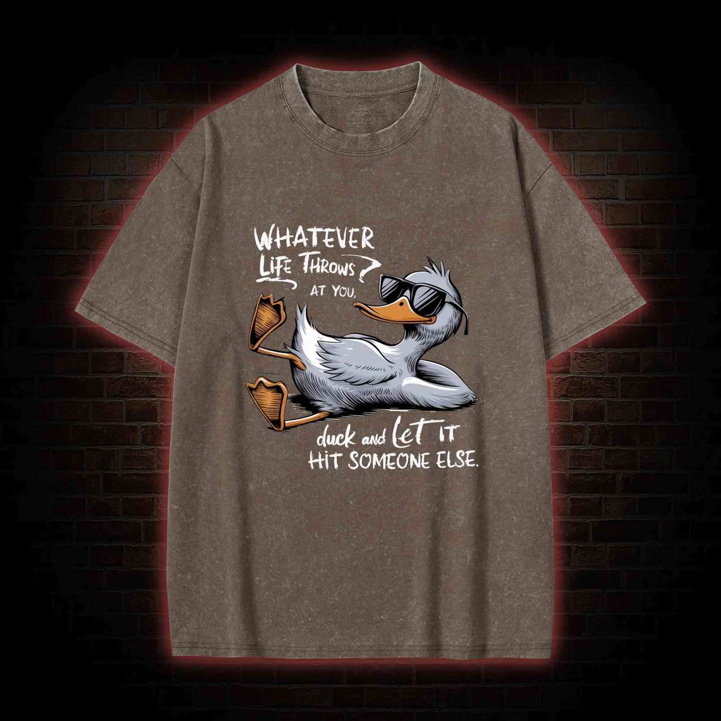 Whatever Life Throws at You Washed T-shirt