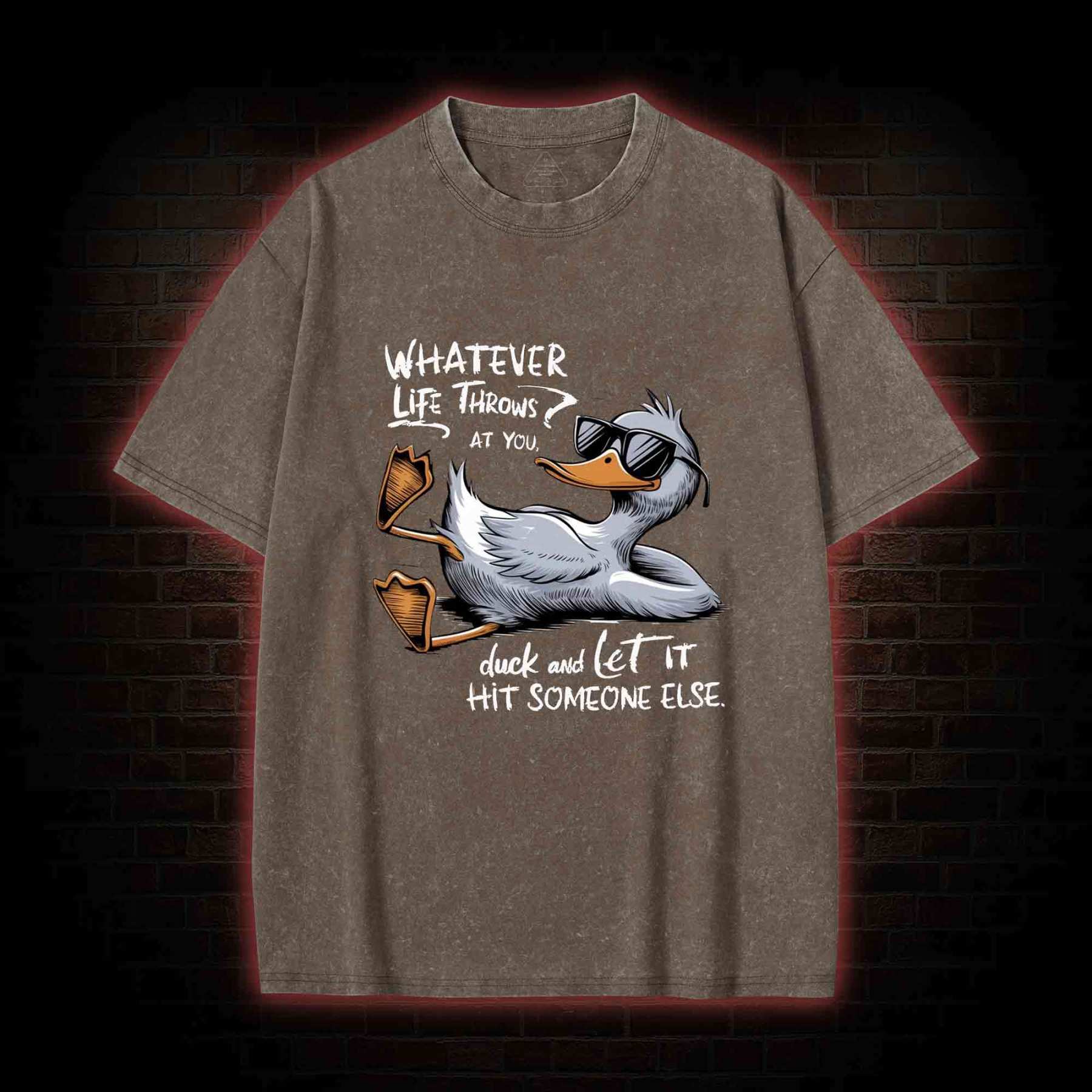 Whatever Life Throws at You Washed T-shirt