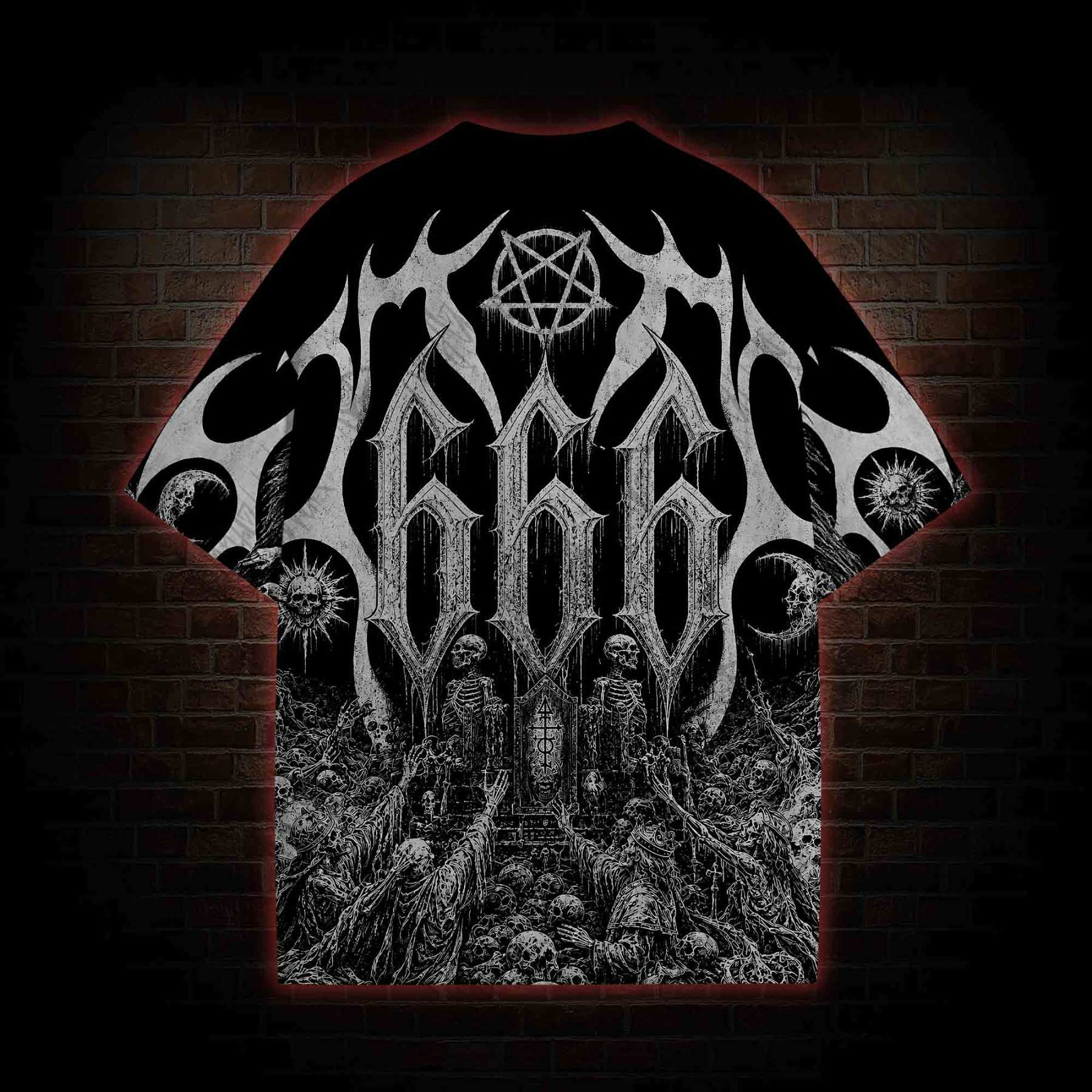 Baphomet’s Skull Throne Eco Graphic T-shirt